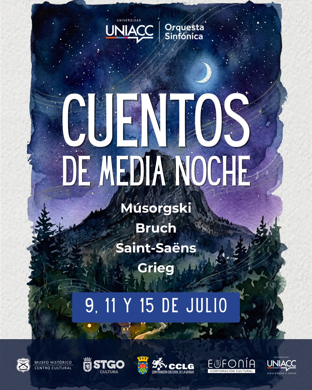 La Orquesta Sinfónica UNIACC presenta Cuentos de Media Noche